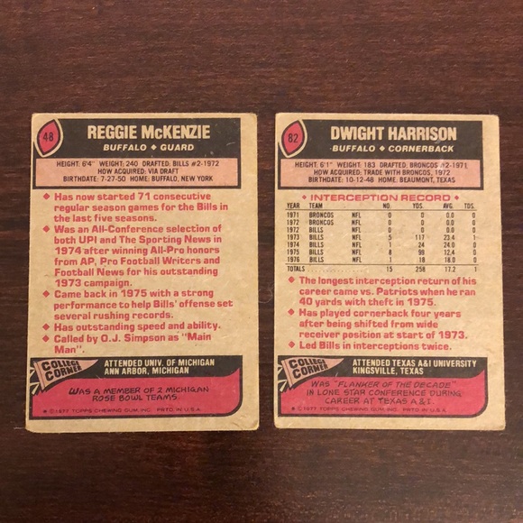Vintage Topps NFL Buffalo Bills Football Card Bundle - Picture 5 of 11